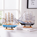 Wooden Sailboat Model - Mediterranean Decor Item