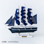 Wooden Sailboat Model - Mediterranean Decor Item