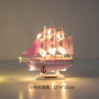 Wooden Sailboat Model - Mediterranean Decor Item