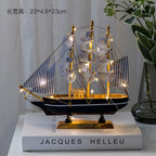 Wooden Sailboat Model - Mediterranean Decor Item