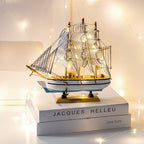 Wooden Sailboat Model - Mediterranean Decor Item