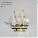 Wooden Sailboat Model - Mediterranean Decor Item