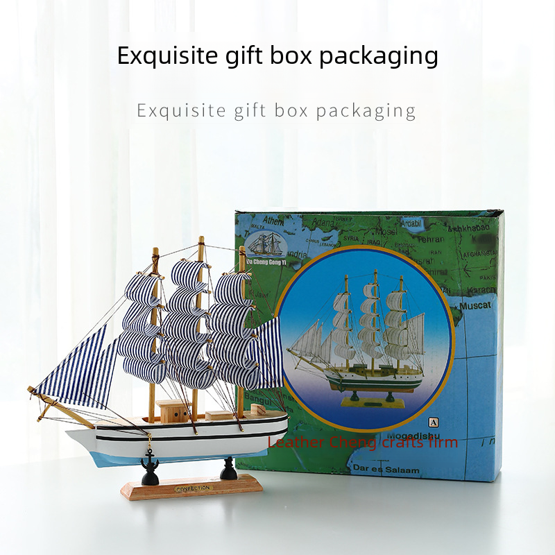 Wooden Sailboat Model - Mediterranean Decor Item