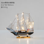 Wooden Sailboat Model - Mediterranean Decor Item